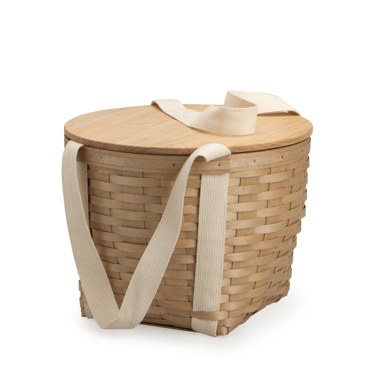 Woven Picnic Basket with Handles